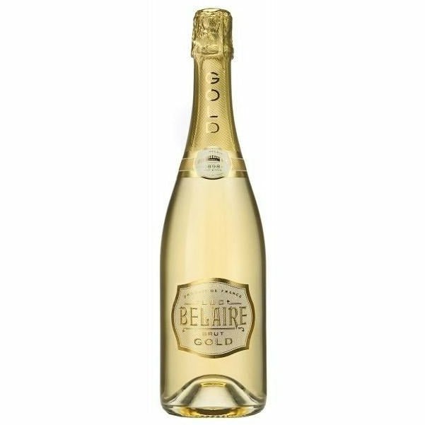 Luc Belaire Brut Gold French sparkling wine 750mL in an elegant gold bottle.