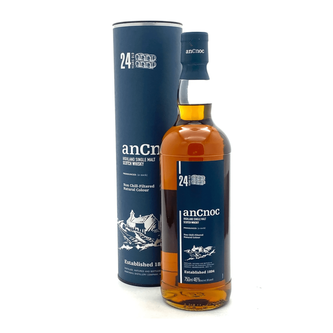 Ancnoc 24 Year Highland Single Malt Scotch Whiskey (750mL) | Keg N