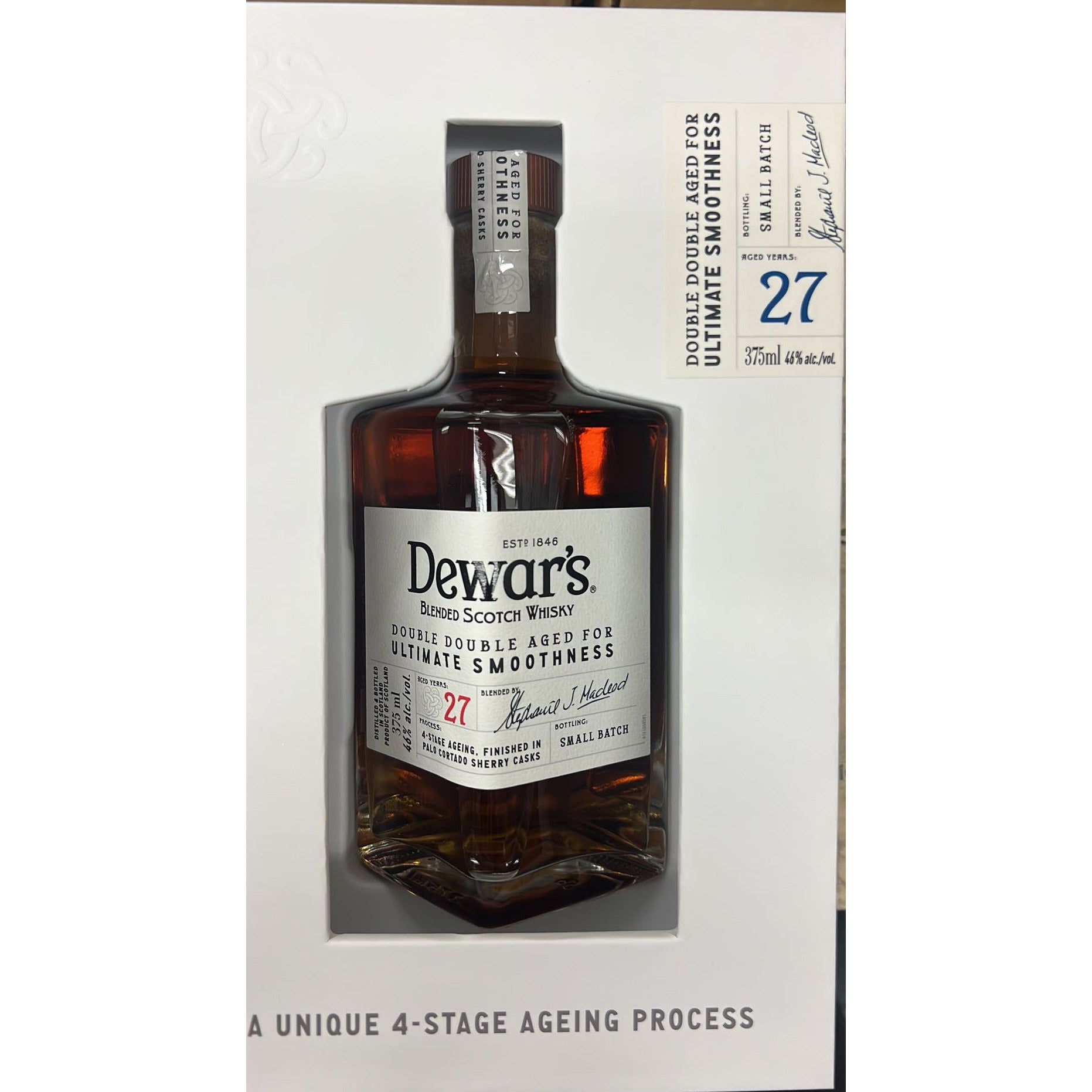 Dewar's Double Double 27 Year Blended Scotch Whiskey (375 ml) | Keg N Bottle