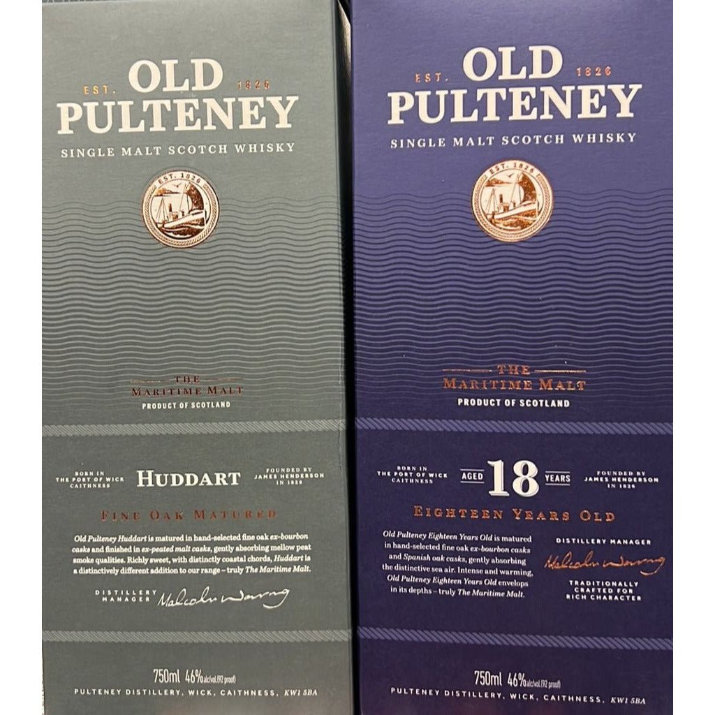 Old Pulteney Combo Pack 18 Year & Huddart (2 x 750 ml) | Keg N Bottle