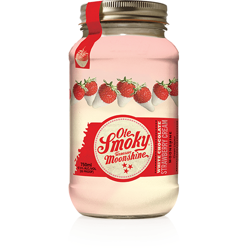 Ole Smoky White Chocolate Strawberry Cream Moonshine (750 ml) | Keg N Bottle