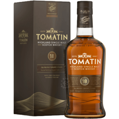 Tomatin 18 Year Oloroso Sherry Cask Scotch Whisky (750 ml) | Keg N Bottle