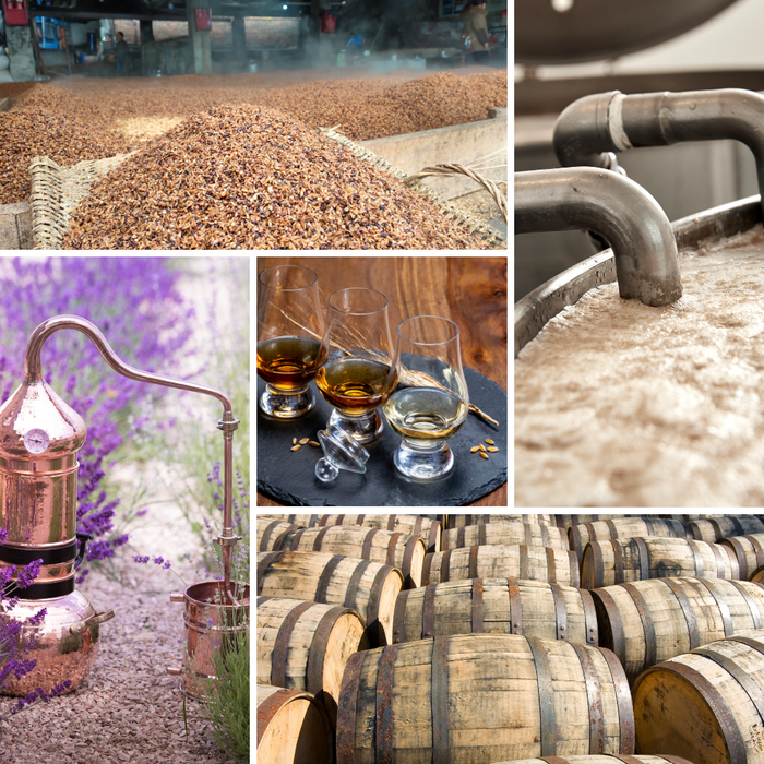 The process of distilling whiskey