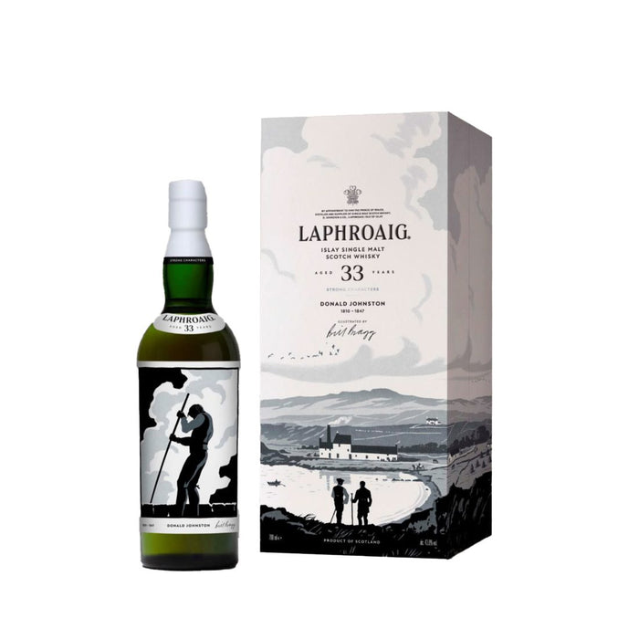 Laphroaig 33 Year "Strong Charachters Donald Johnston" Single Malt Scotch Whiskey (700 mL)