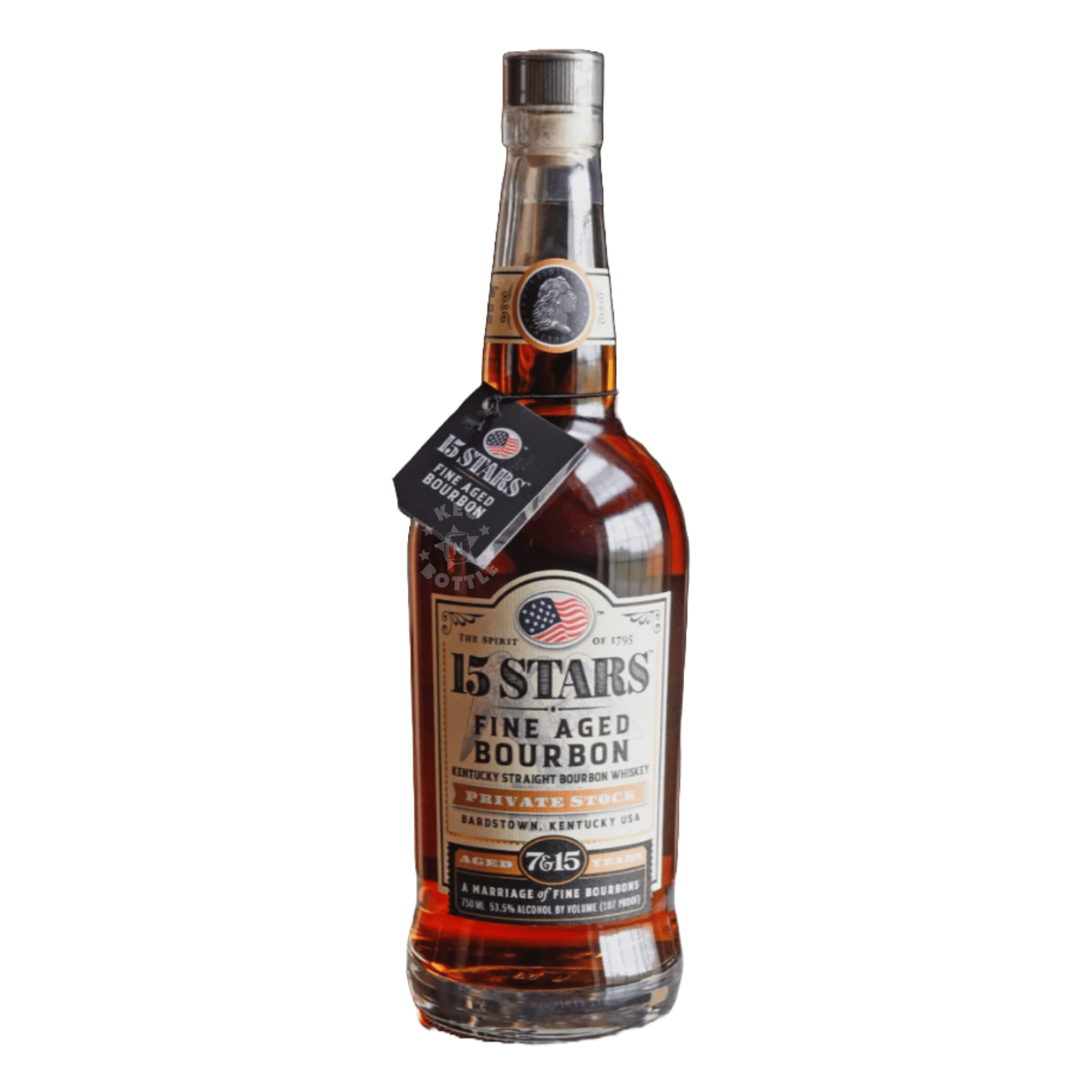 15 Stars Private Stock Aged 7 and 15 Years Bourbon (750 ml) | Keg N Bottle