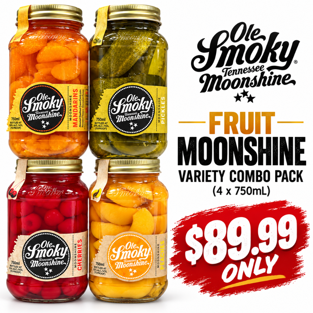 Ole Smoky Fruit Moonshine Variety Combo Pack (4 x 750mL)