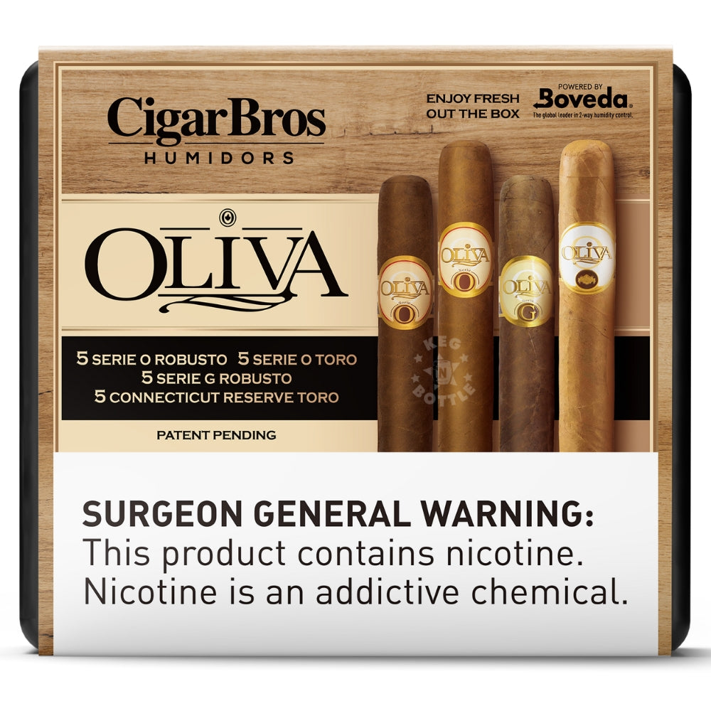 Oliva Variety Premium Cigars Set + Personal Humidor by CigarBros