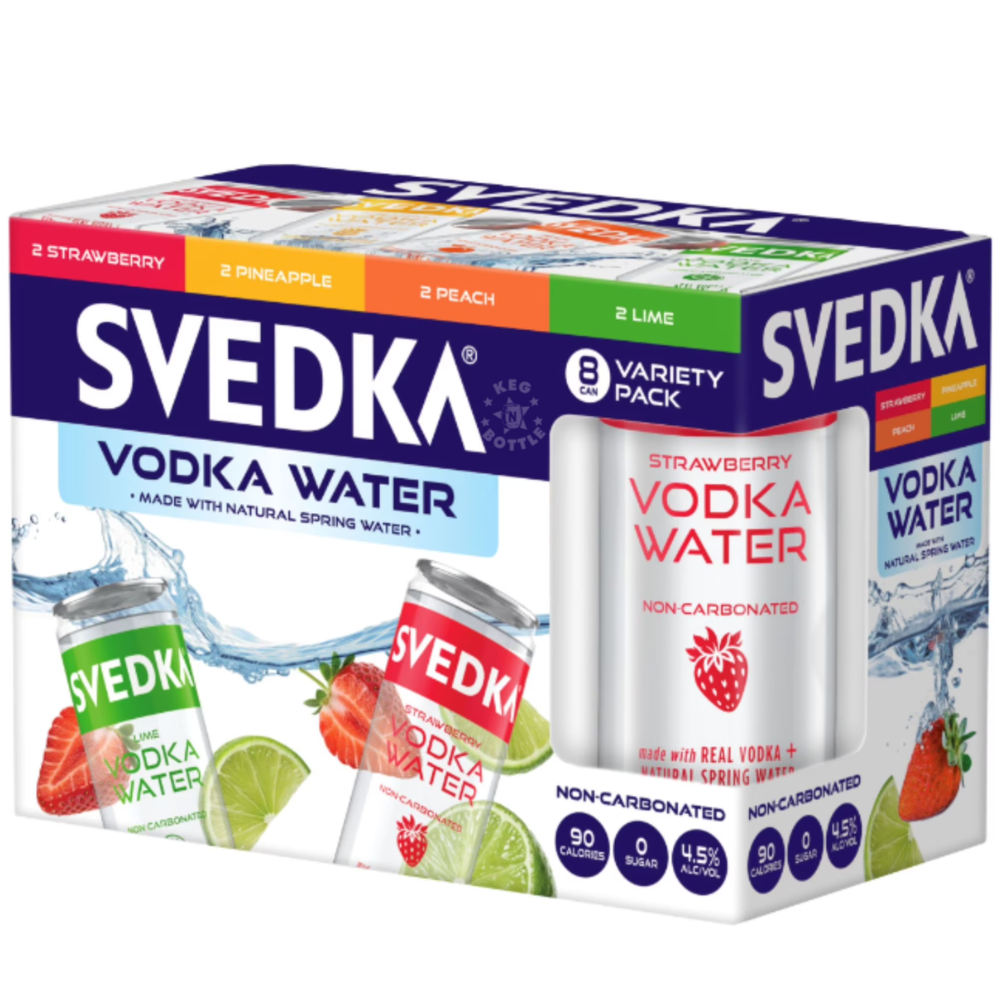 SVEDKA Vodka Water Variety Pack (8 x 12oz Cans)