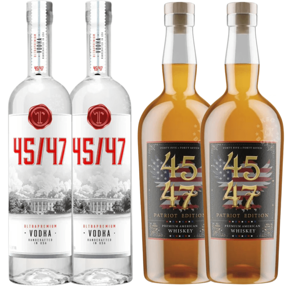 45 - 47 Vodka & Patriot Edition Whiskey Combo (750 ml, 4 Bottles) | Keg N Bottle