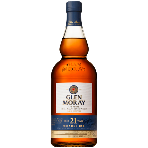 Glen Moray 21 Year Portwood Finish Single Malt Scotch Whiskey (750mL)