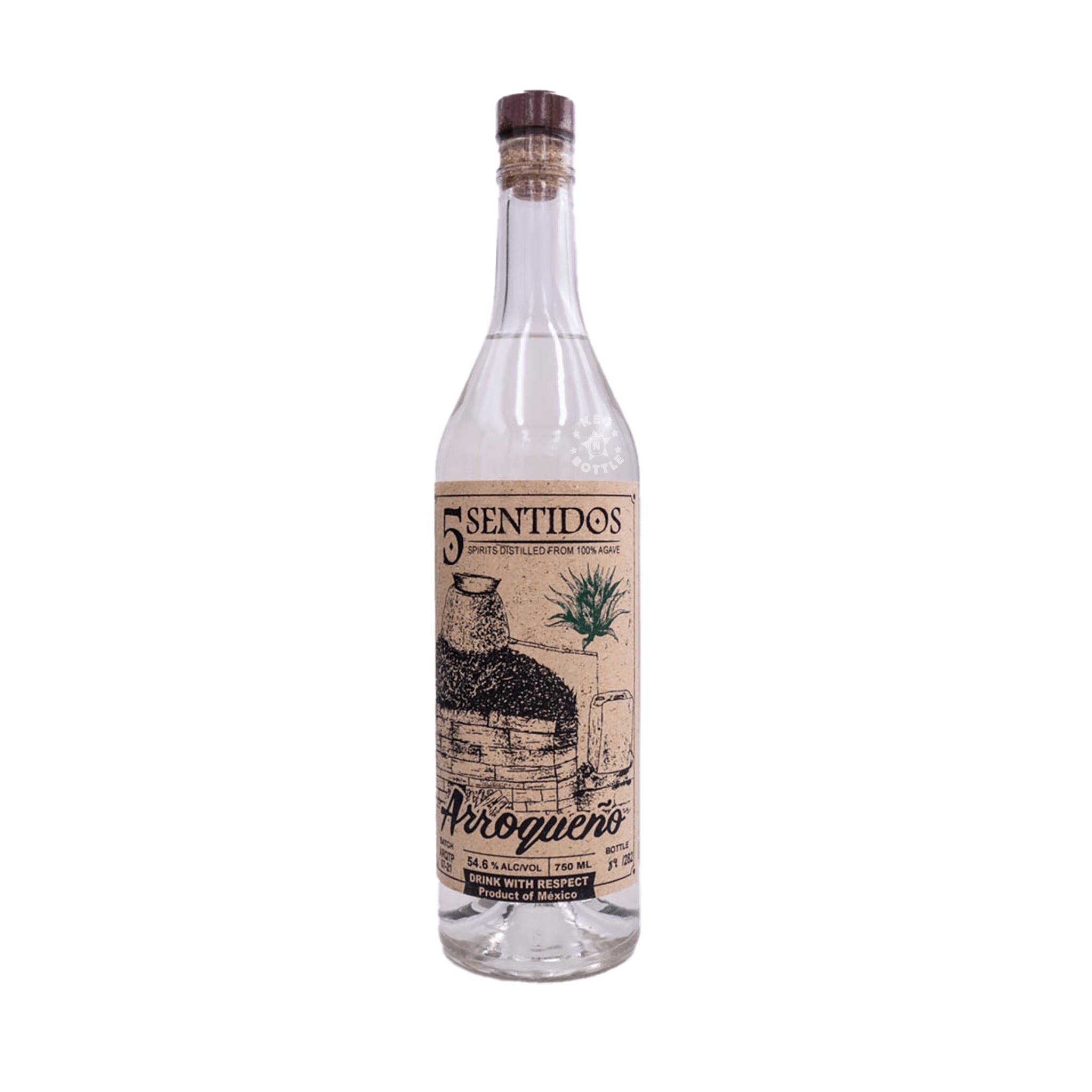 5 Sentidos Arroqueno Tio Pedro Mezcal (750 ml) - Keg N Bottle