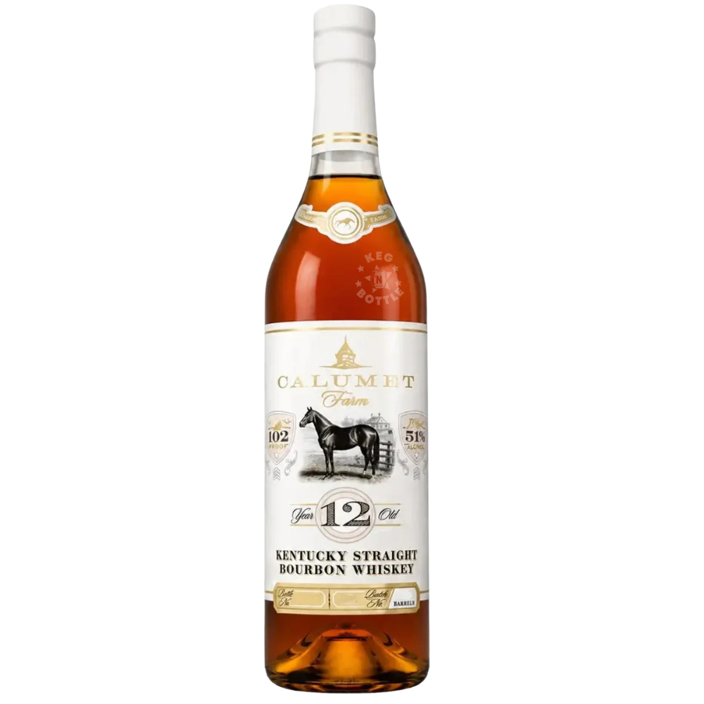 Calumet Farm 12 Year Kentucky Straight Bourbon Whiskey 750mL Bottle 102 Proof Premium Aged Kentucky Bourbon Whiskey