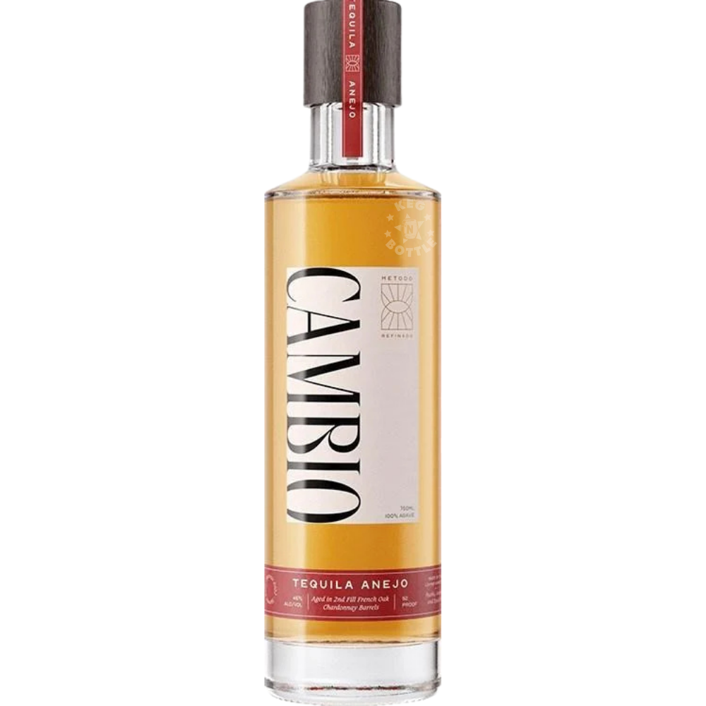 Cambio Añejo Tequila 750mL bottle aged in second-fill French Oak Chardonnay barrels.