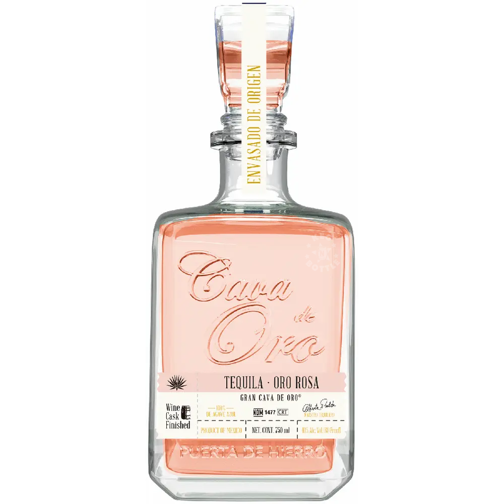 Shop Cava de Oro Tequila Rose Gold 750mL, a premium Mexican tequila made from 100% blue agave and wine cask finished for a smooth, distinctive character | Keg N Bottle.