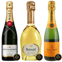 Premium Champagne Trio Bundle – Veuve Clicquot, Moet & Ruinart (3 x 375ml)