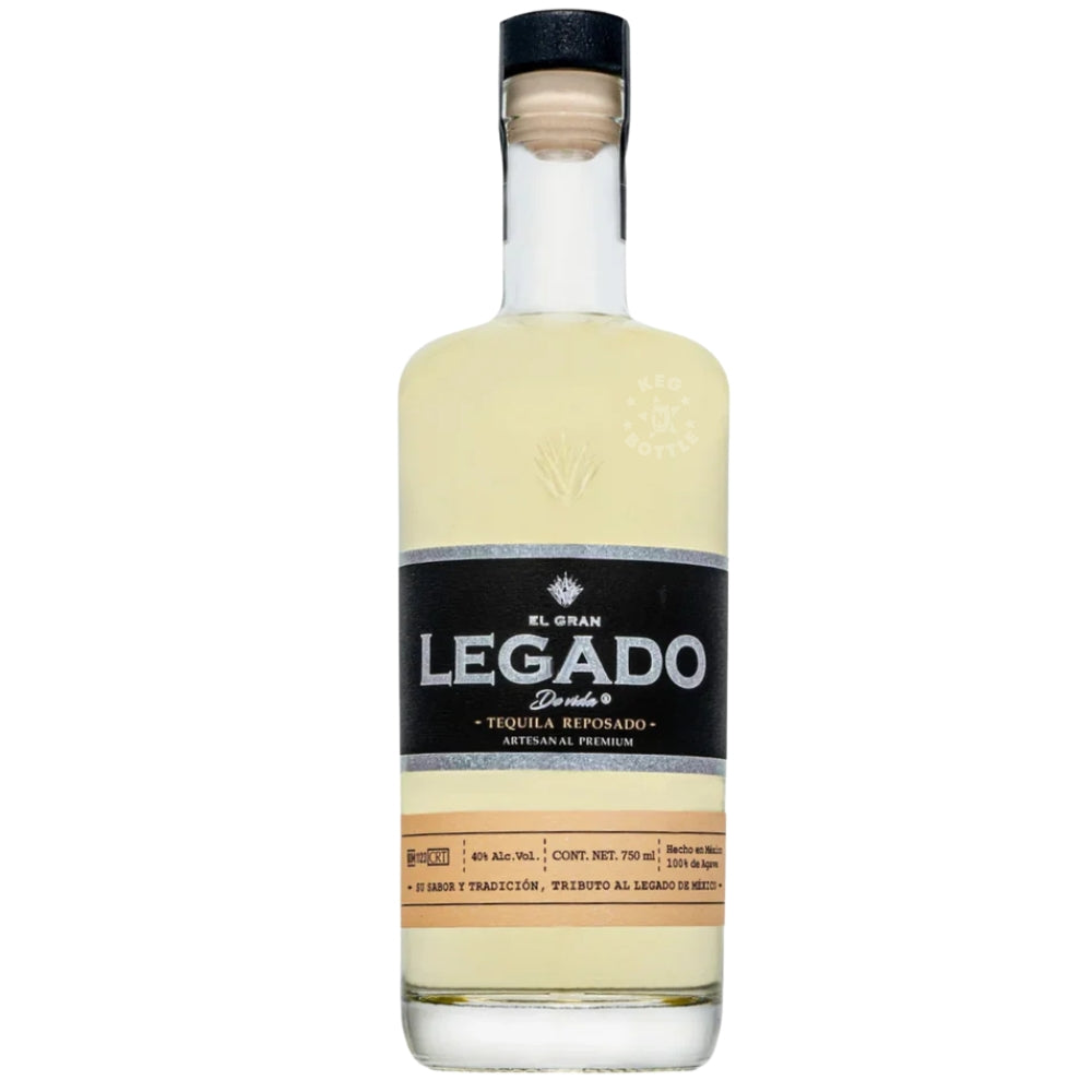 El Gran Legado De Vida Reposado Tequila 750 ml artesanal premium Mexican tequila bottle
