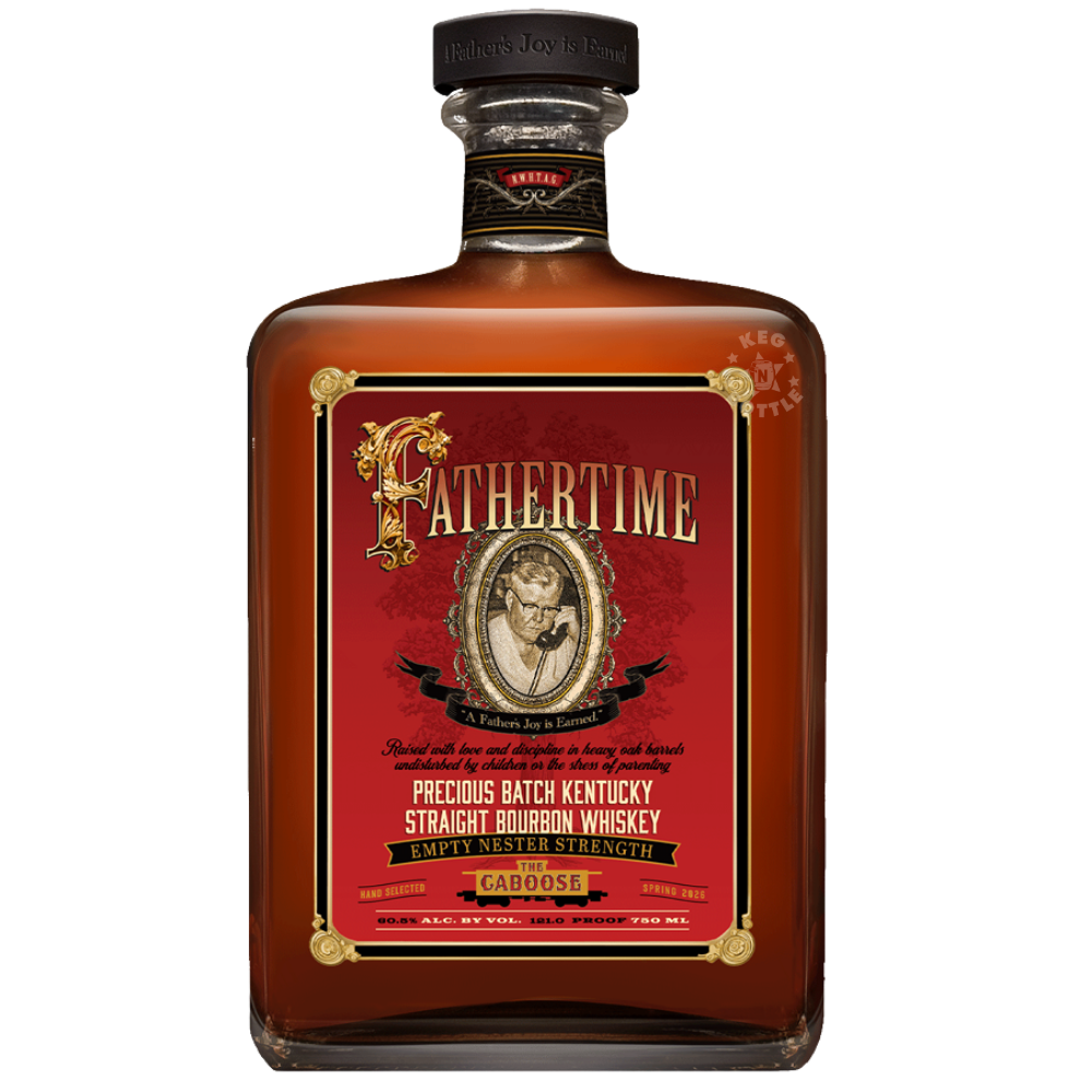 Fathertime Bourbon The Caboose Empty Nester Strength Kentucky Straight Bourbon Whiskey Red Label 750mL bottle