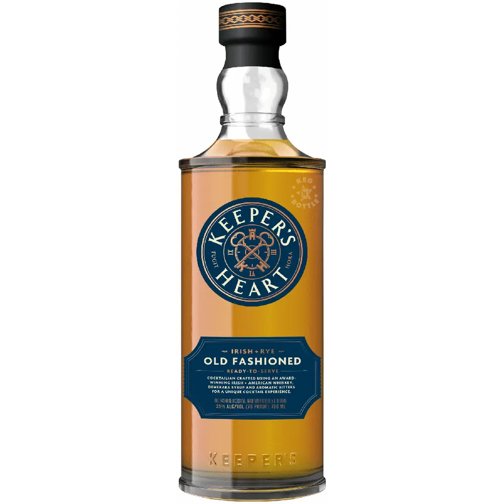 Keeper’s Heart Ready-to-Serve Old Fashioned 700mL bottled cocktail made with Irish and American whiskey.