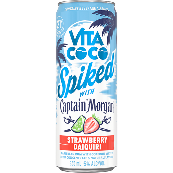 Vita Coco Spiked with Captain Morgan Strawberry Daiquiri RTD (4 Pack)