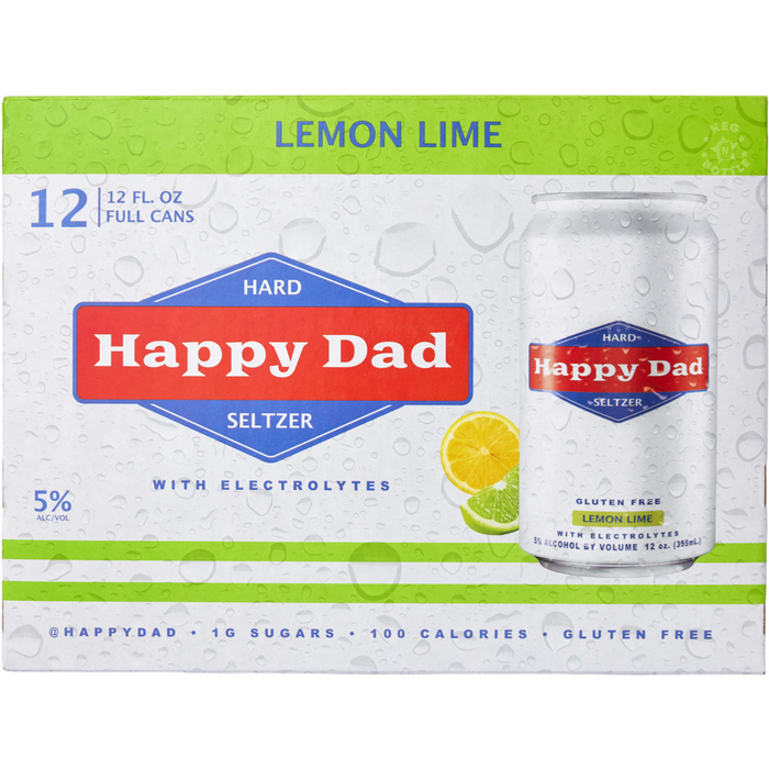 Happy Dad Lemon Lime Hard Seltzer (12 Pack)