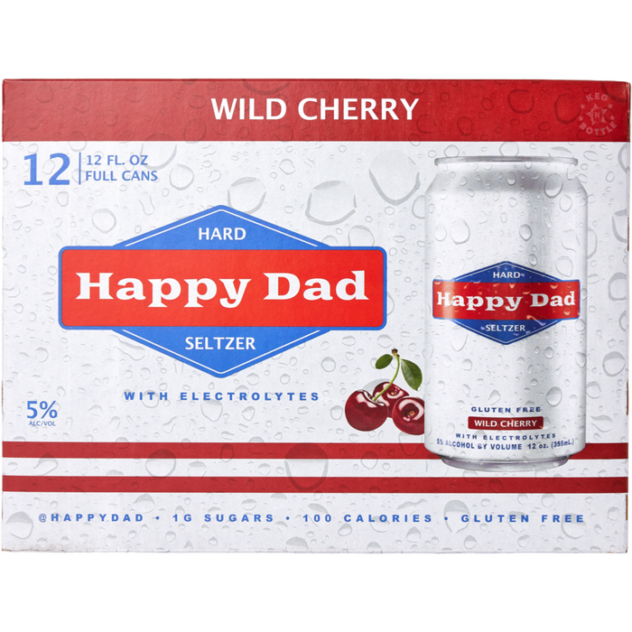 Happy Dad Wild Cherry Hard Seltzer (12 Pack)