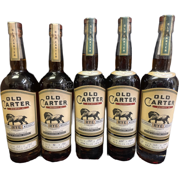 Old Carter Straight Rye Whiskey Come Pack (5 x 750 ml)