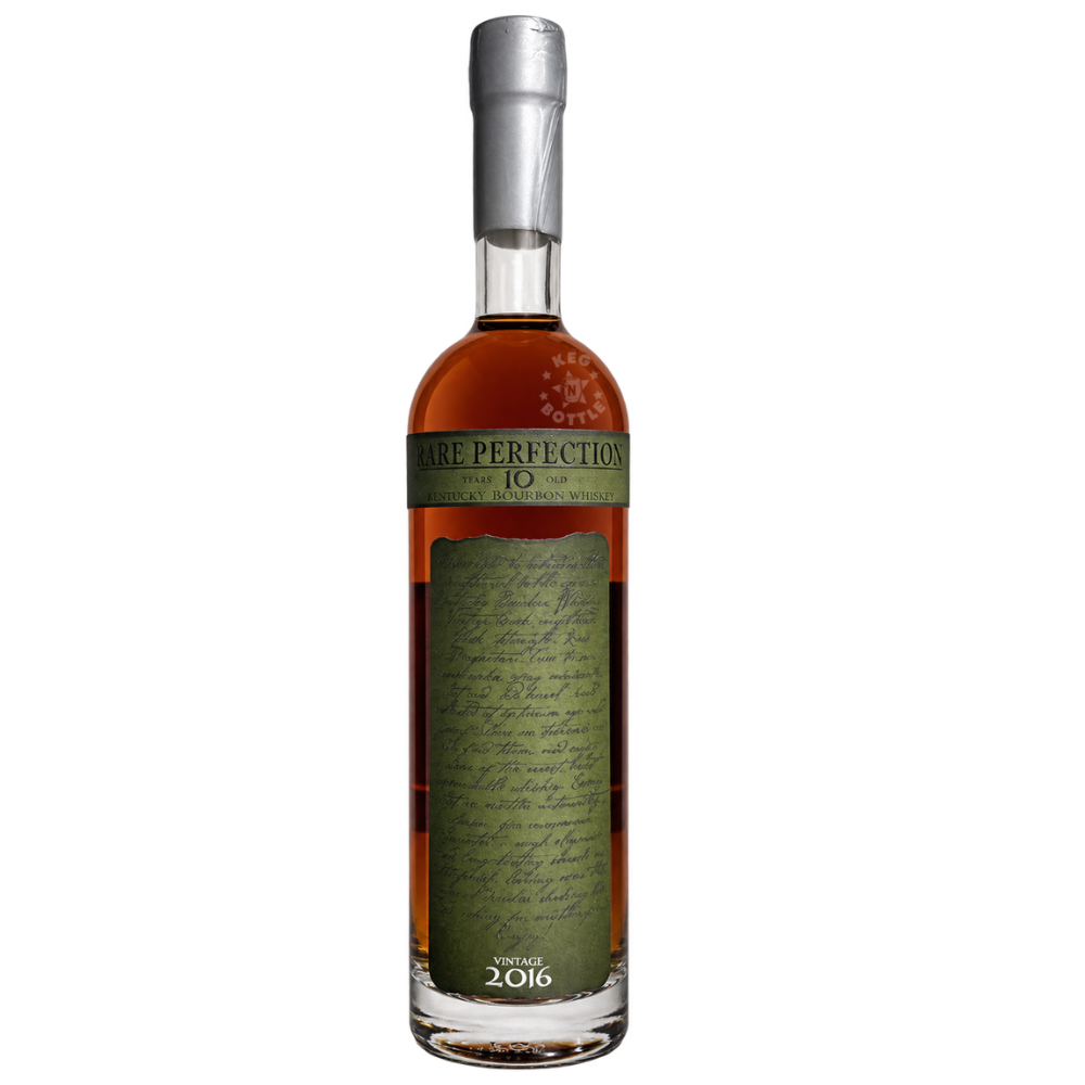 Rare Perfection 10 Year Old Private Single Cask Kentucky Bourbon Whiskey Keg N Bottle Barrel #92 750mL, bottled at 128 proof with a 132-bottle yield. 2