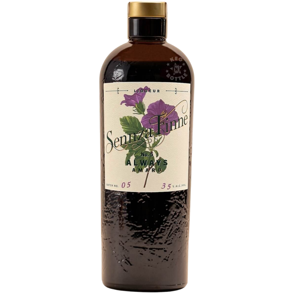 SennzaFinne Amaro No. 5 Always bottle featuring hibiscus, cinnamon, lemongrass, sarsaparilla, smoked paprika and rhubarb root.
