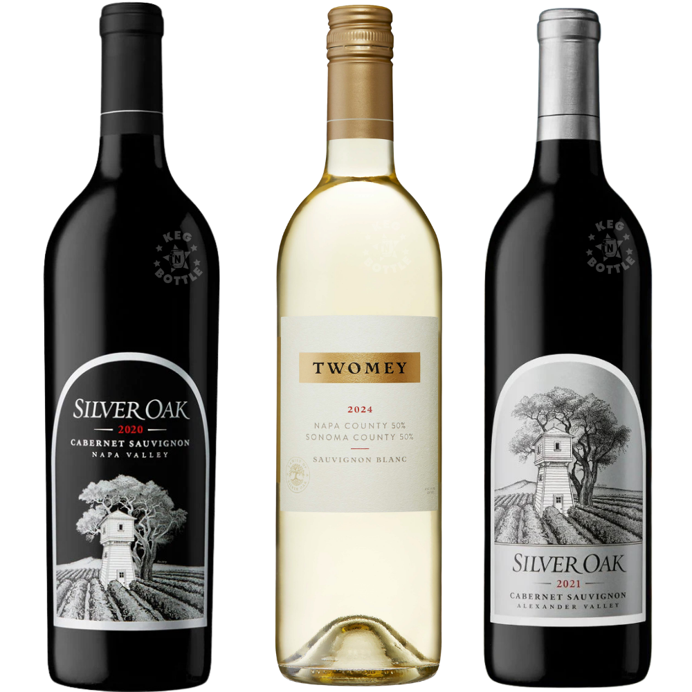 Silver Oak Napa Valley 2020, Twomey Sauvignon Blanc 2024, Silver Oak Alexander Valley 2021 bundle