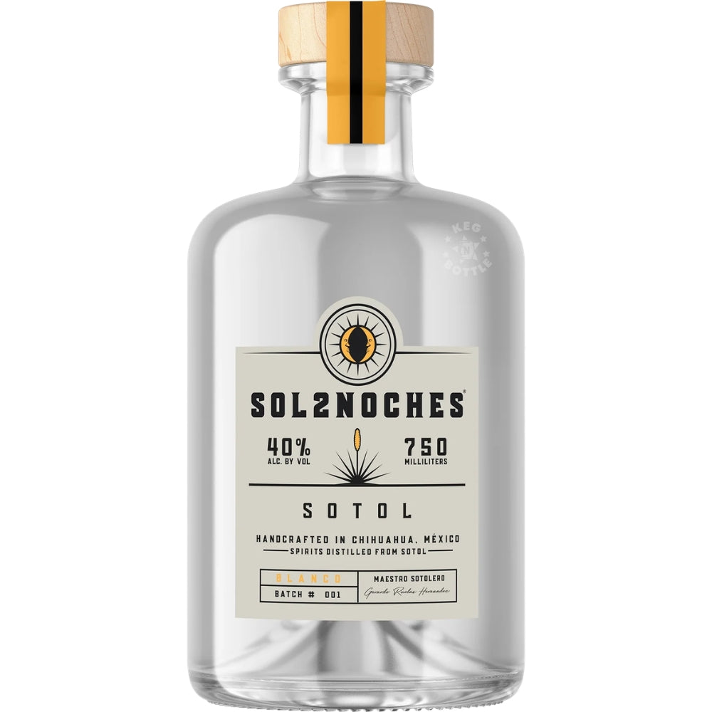 Sol2Noches Blanco Sotol 750 ml handcrafted Mexican sotol from Chihuahua bottle