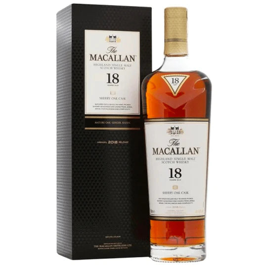 The Macallan 18 Year Sherry Oak Cask Highland Single Malt Scotch Whisky  (750ML)