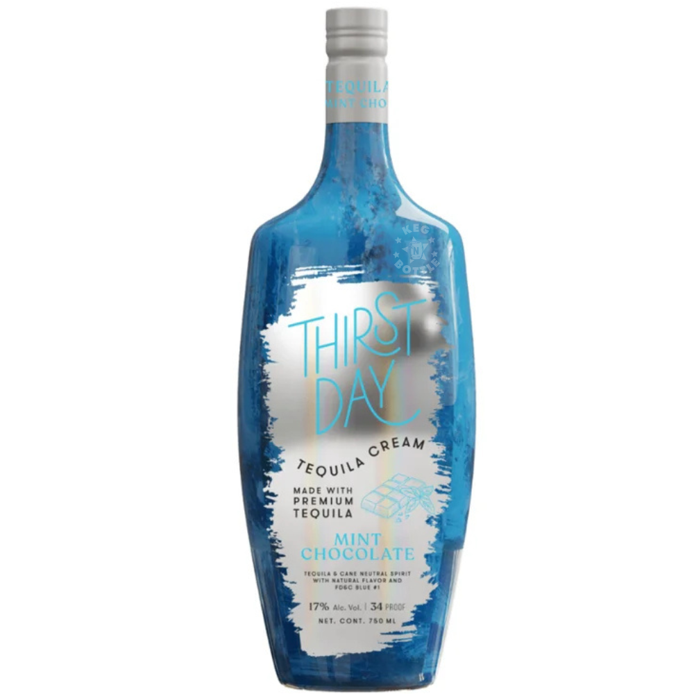 Thirst Day Mint Chocolate Tequila Cream 750mL bottle made with premium tequila featuring rich chocolate and refreshing mint flavors.
