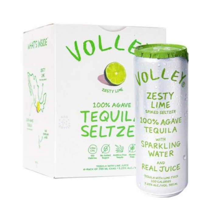 Volley Zesty Lime Tequila Seltzer (4 Pack)