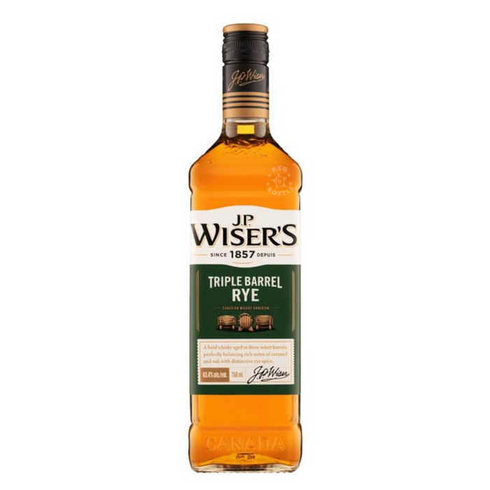 J.P. Wiser's Triple Barrel Rye Whiskey (750 ml)