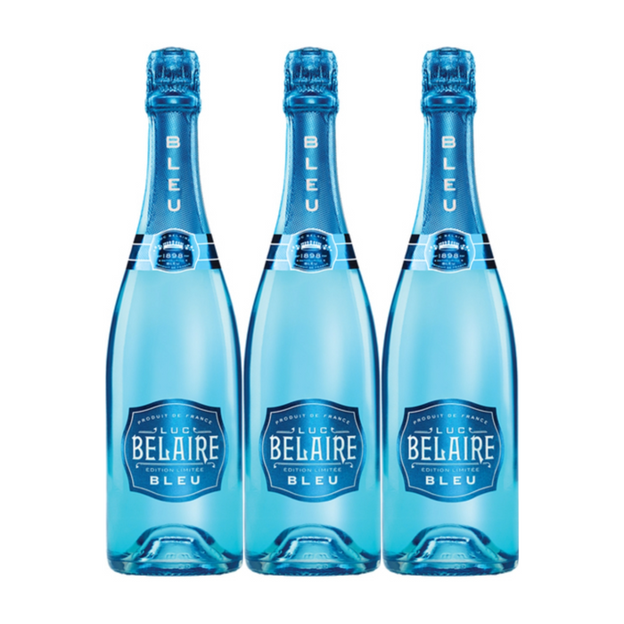 Luc Belaire Bleu Champagne Rick Ross (3 x 750 ml)