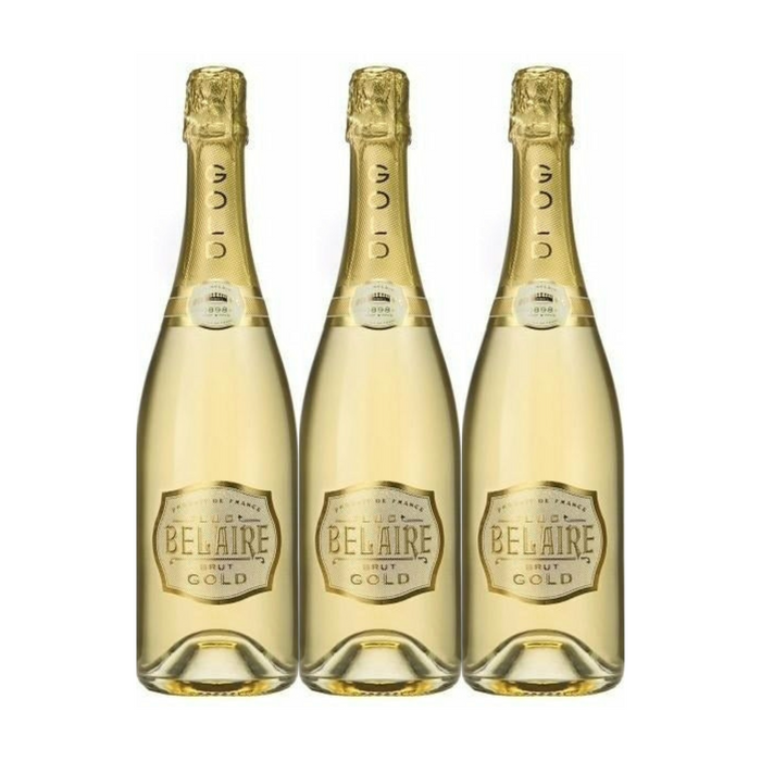 Luc Belaire Brut Gold Champagne (3 x 750 ml)