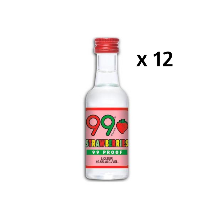 99 Strawberries Liqueur Shots (12 x Pack)