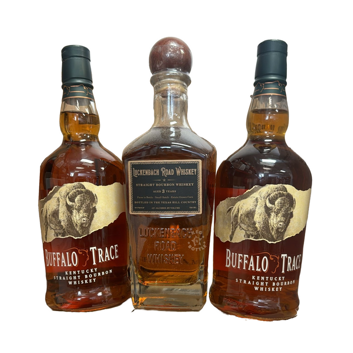 Buffalo Trace x Luckenbach Straight Bourbon Combo Pack (3 x 750 ml)