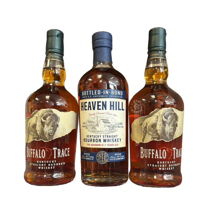 Buffalo Trace x Heaven Hill Bourbon Combo Pack (3 x 750 ml)