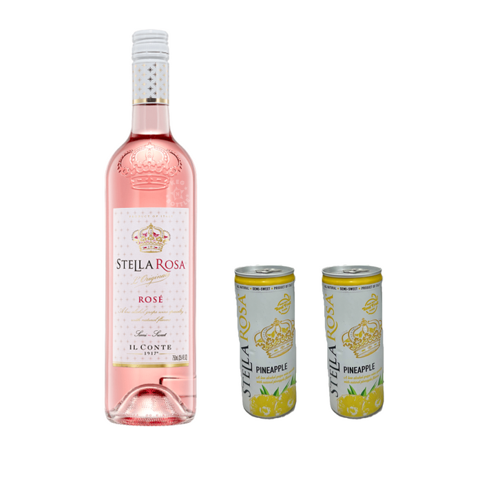 Stella Rosa Rosé & 2 Pineapple Cans Combo Pack