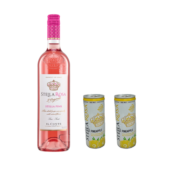 Stella Rosa Stella Pink & 2 Pineapple Cans Combo Pack