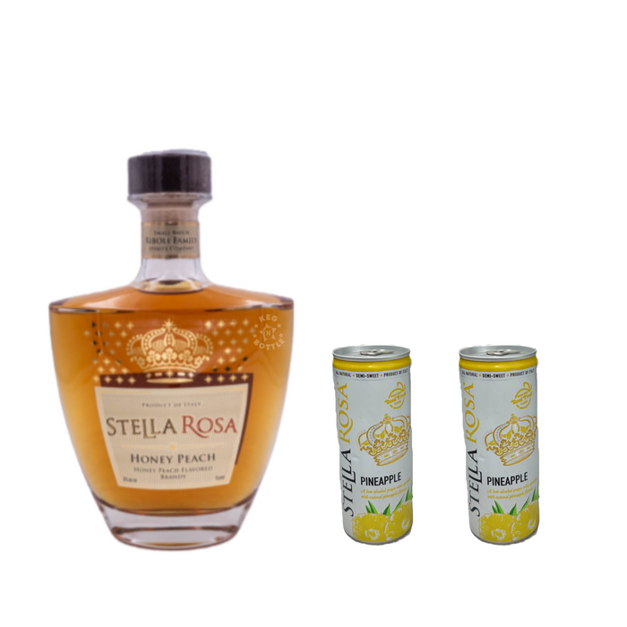 Stella Rosa Honey Peach Brandy & 2 Pineapple Cans Combo Pack