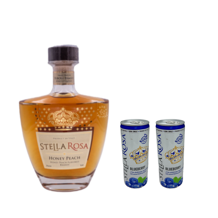 Stella Rosa Honey Peach Brandy & 2 Blueberry Cans Combo Pack