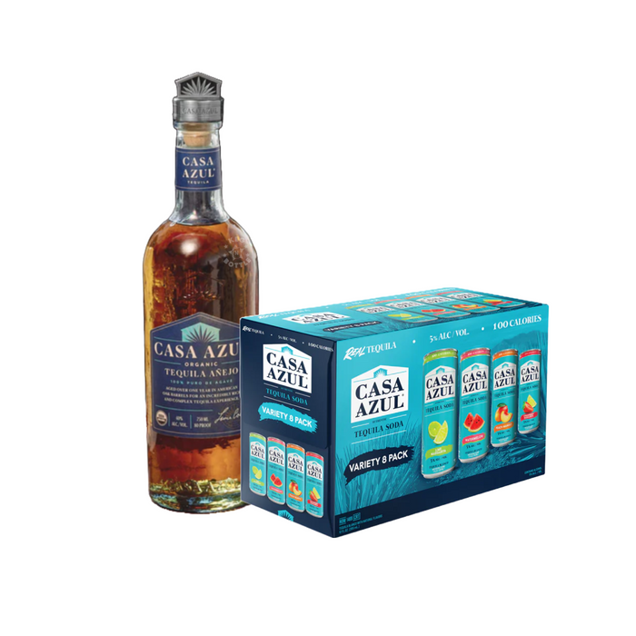 Casa Azul Organic Anejo & Tequila Soda Variety Pack $5 Instant Venmo Rebate