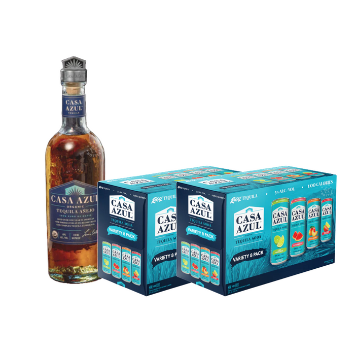 Casa Azul Organic Anejo & 2 Tequila Soda Variety Pack $12 Instant Venmo Rebate