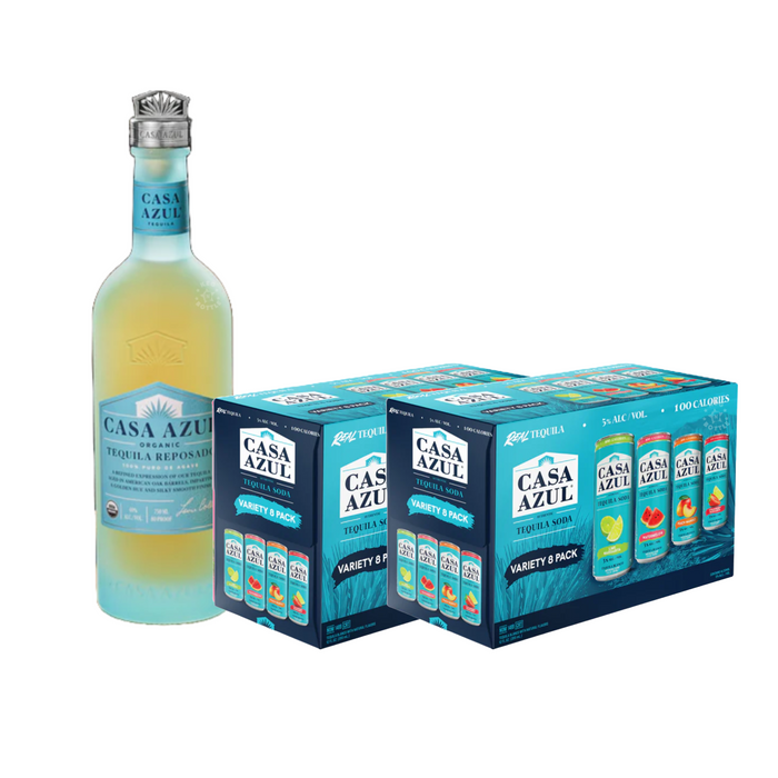 Casa Azul Reposado & 2 Tequila Soda Variety Pack $12 Instant Venmo Rebate