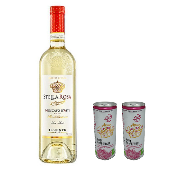 Stella Rosa Moscato d'Asti & 2 Ruby Grapefruit Cans Combo Pack