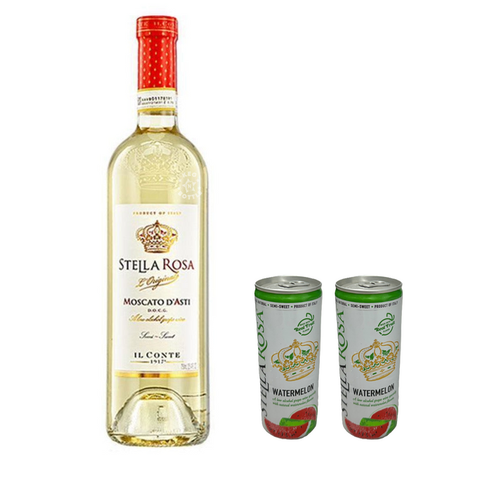 Stella Rosa Moscato d'Asti & 2 Watermelon Cans Combo Pack