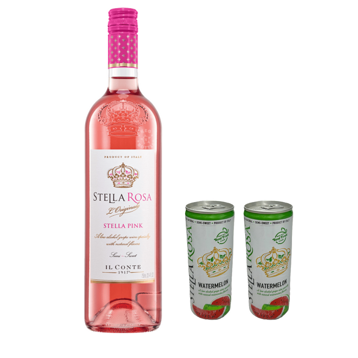 Stella Rosa Stella Pink & 2 Watermelon Cans Combo Pack