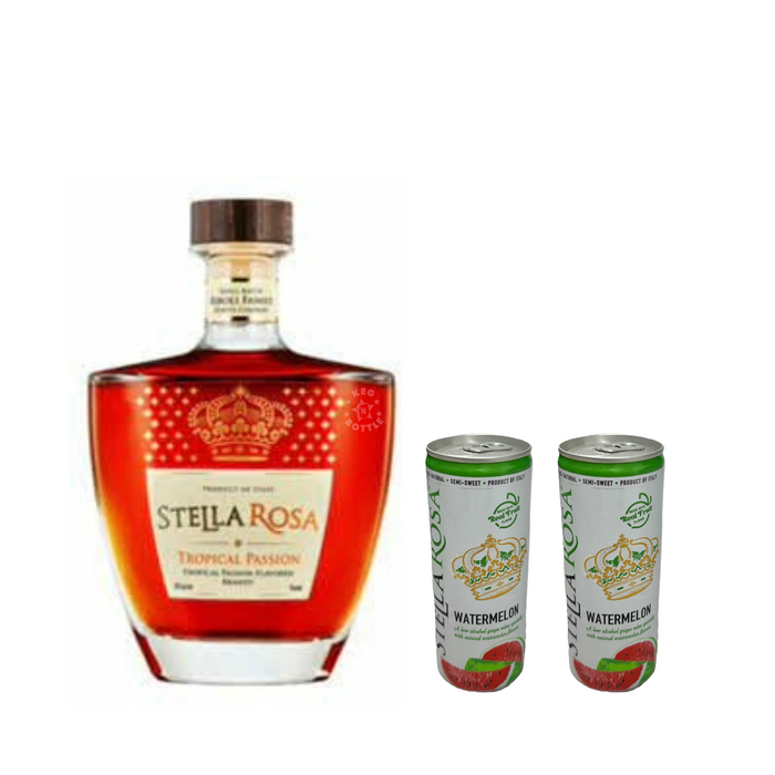 Stella Rosa Tropical Passion Brandy & 2 Watermelon Cans Combo Pack